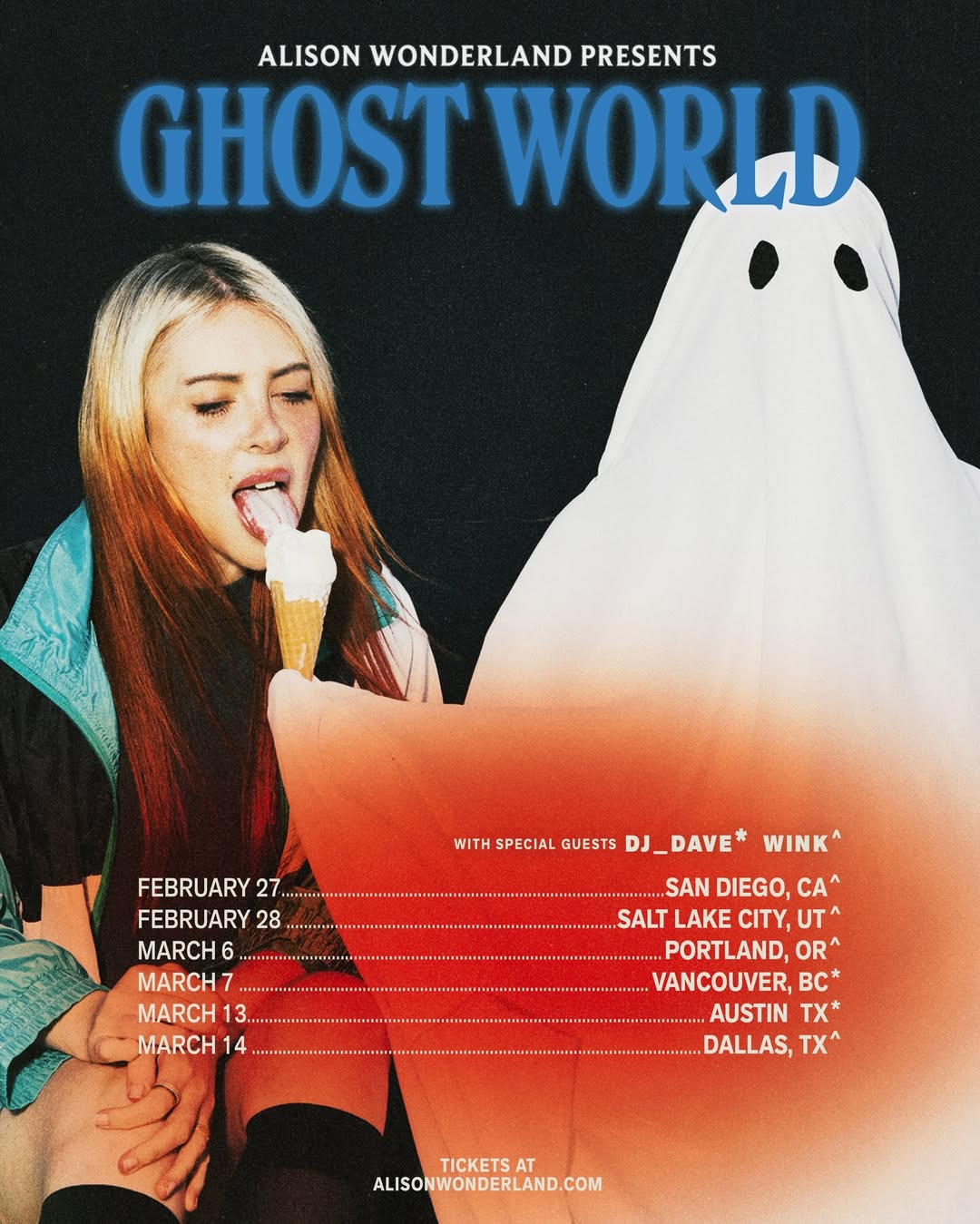 Alison Wonderland GHOST WORLD tour Poster 2026